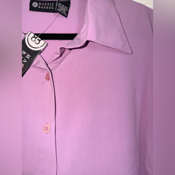 Maggie Barnes Purple Button Down Shirt - Picture 6 of 6